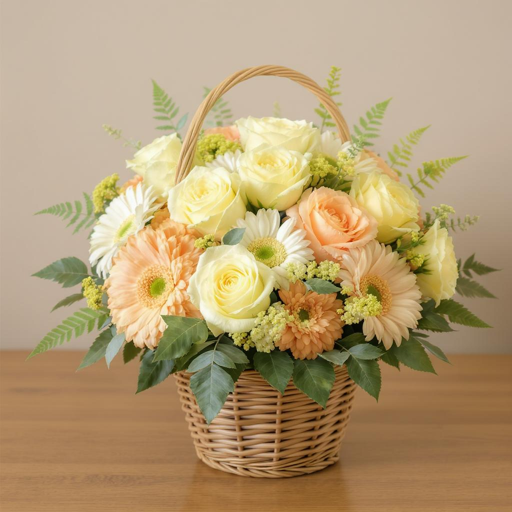 The Law of Conflict Resolution - Yellow & Peach Flower Basket