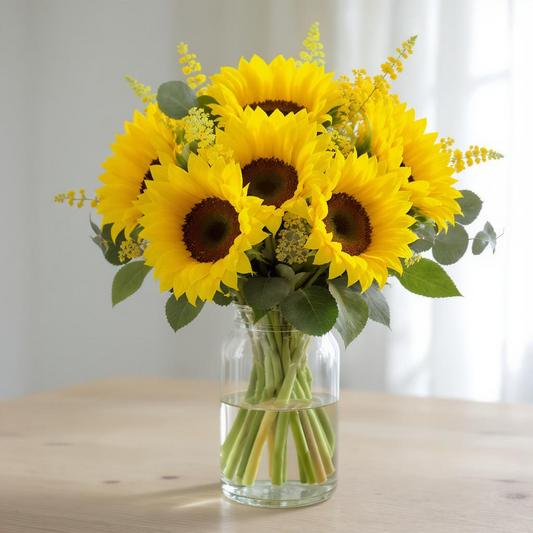 Bright Sunflower Vase Arrangement