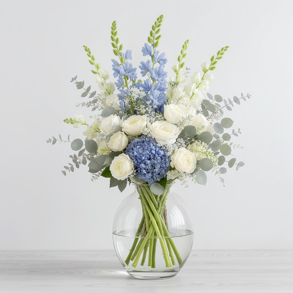Blue & White Serenity β Vase Arrangement