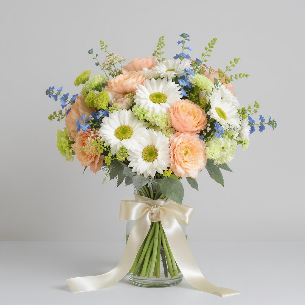 Peach & Daisy Summer Bouquet
