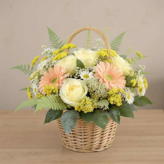 The Law of Conflict Resolution - Yellow & Peach Flower Basket