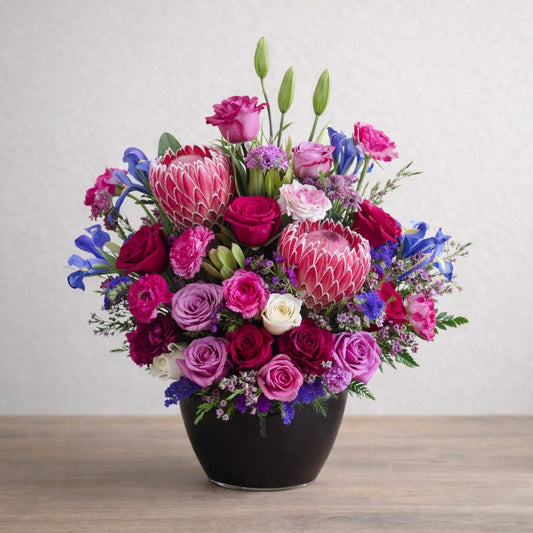 Royal Protea Garden – Luxury Pink & Rose Arrangement