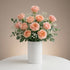 Sunset flower arrangement with warm vibrant floral blooms