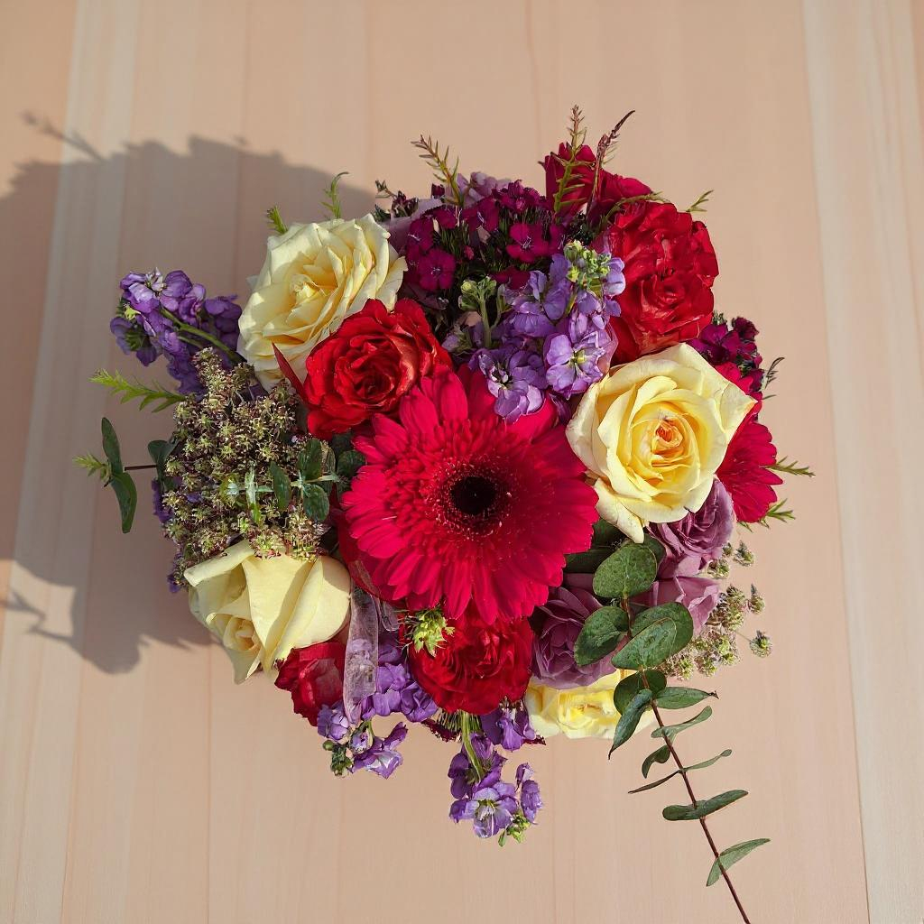 Radiant Garden Melody – Mixed Rose & Gerbera Basket