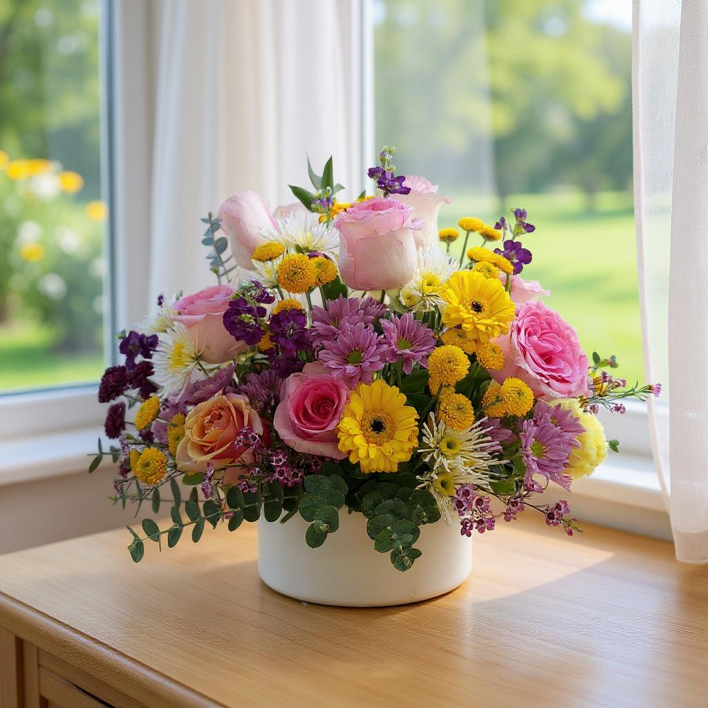 Bright Days Flower Basket