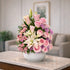 Blush Lily Elegance Bowl – Pink Roses & White Lilies