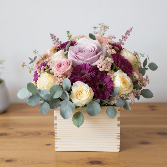 Lavender Bliss Garden – Purple & Yellow Harmony