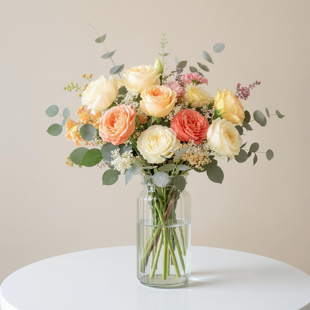 Golden Apricot – Cream & Coral Rose Garden