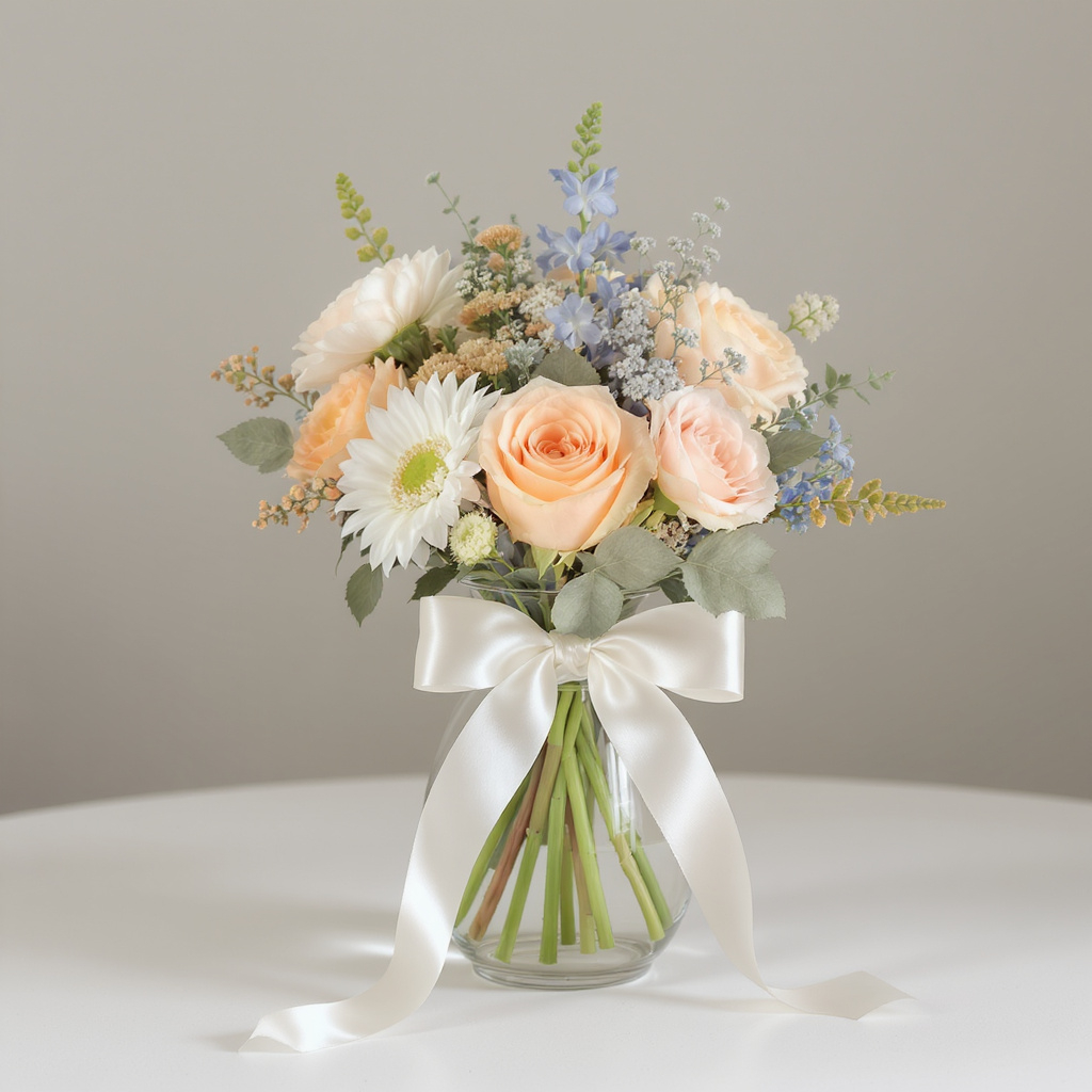 Peach & Daisy Summer Bouquet