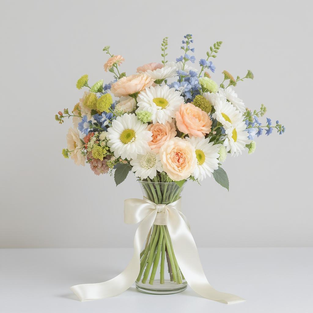 Peach & Daisy Summer Bouquet